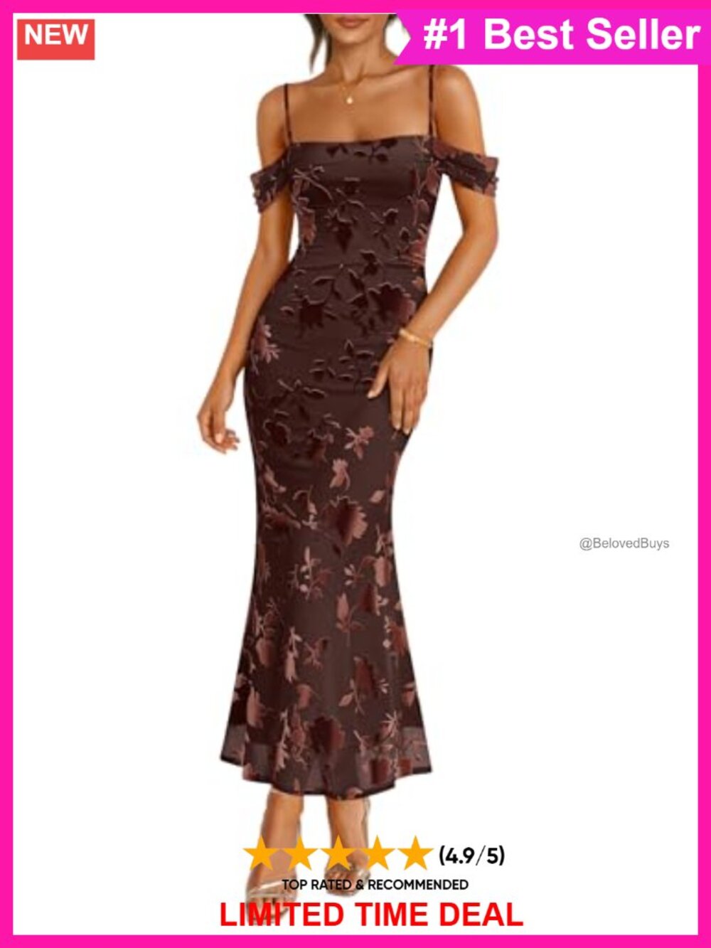 Floral Sleeveless Bodycon Maxi Dress Off Shoulder Cocktail